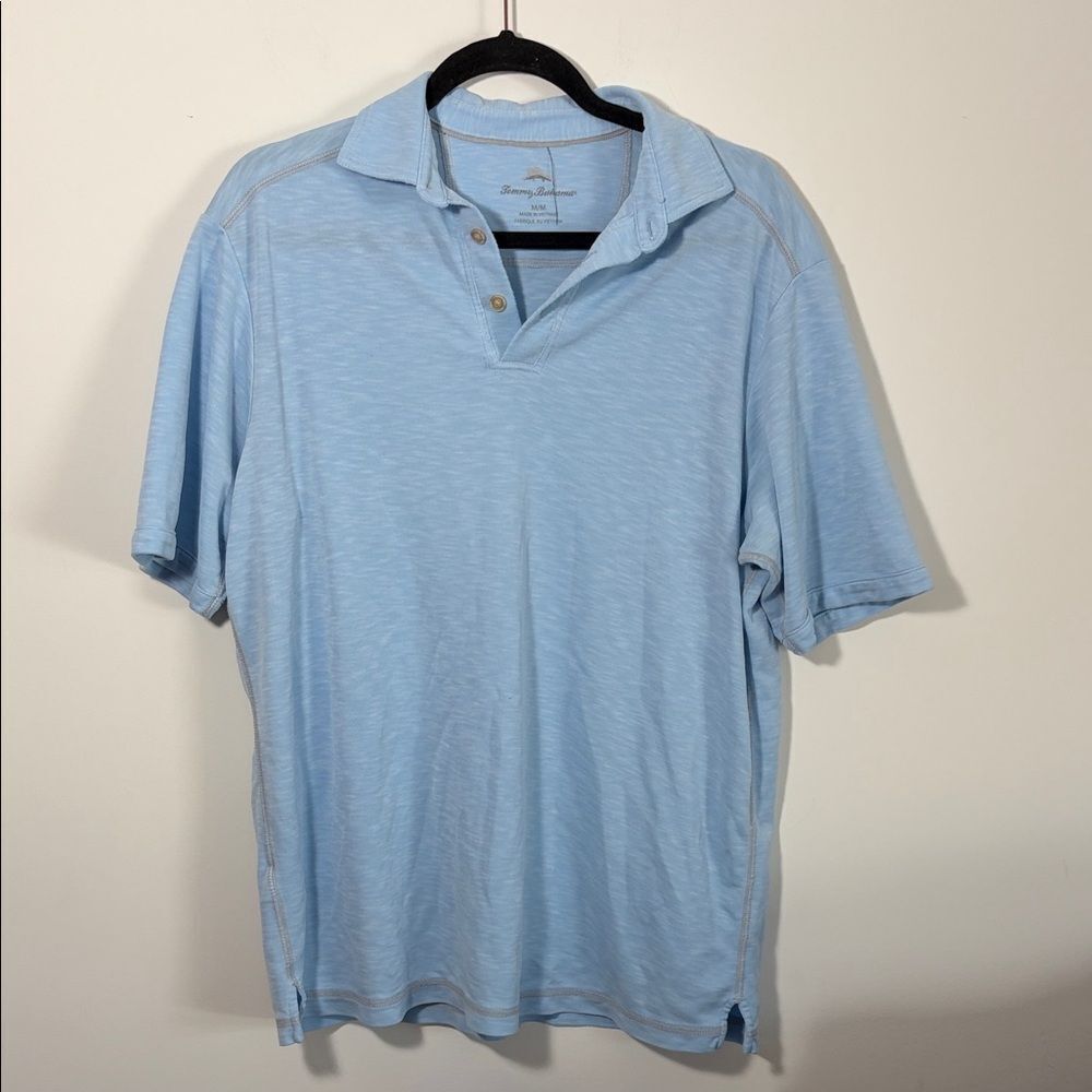 Tommy Bahama Light Blue Men's Lyocell Polo Shirt - M